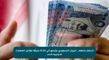 أسعار مذهلة.. الريال السعودي يتراجع إلى 12.81 جنيهًا مقابل العملات الأجنبية الأحد